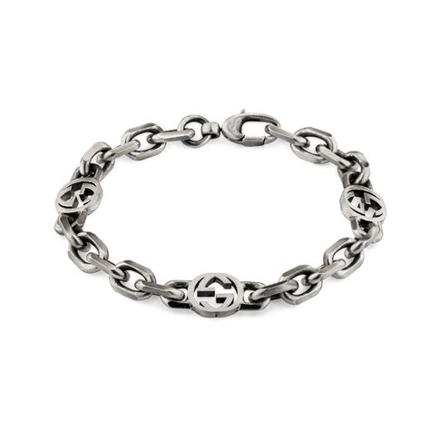 gucci sterling silver interlocking g bracelet